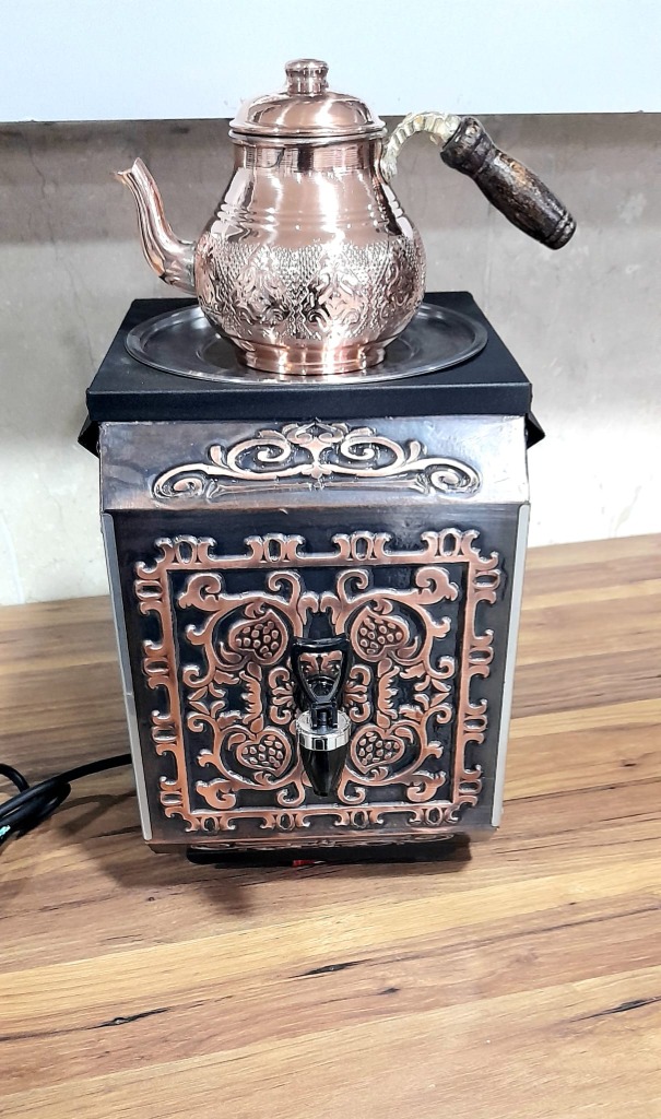 Emsalsan Prestij Elektrikli Semaver - Bakır İşleme Detayı